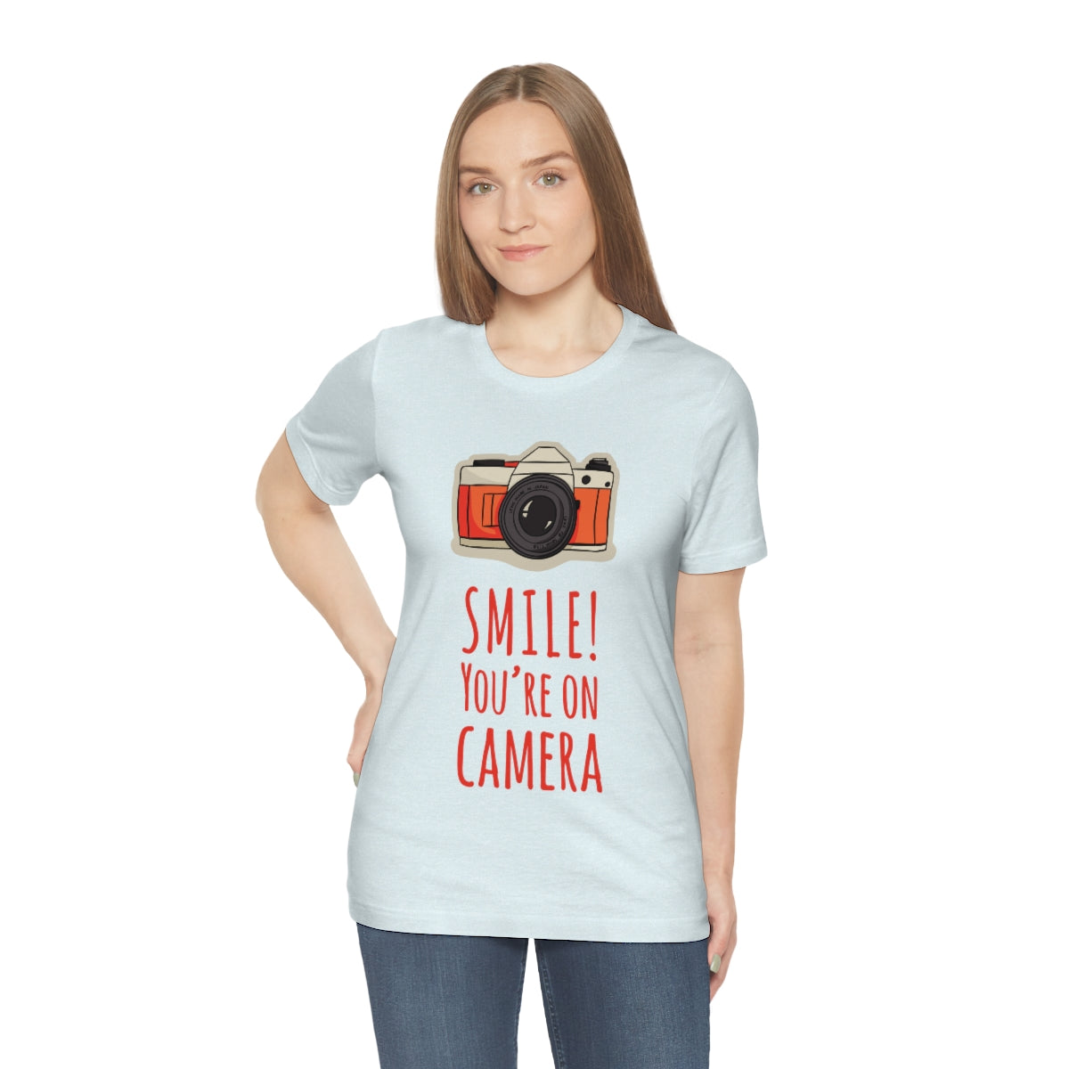 Smile! You`re on Camera Professional Photograph Surveillance Camera Unisex Jersey Short Sleeve T-Shirt Ichaku [Perfect Gifts Selection]