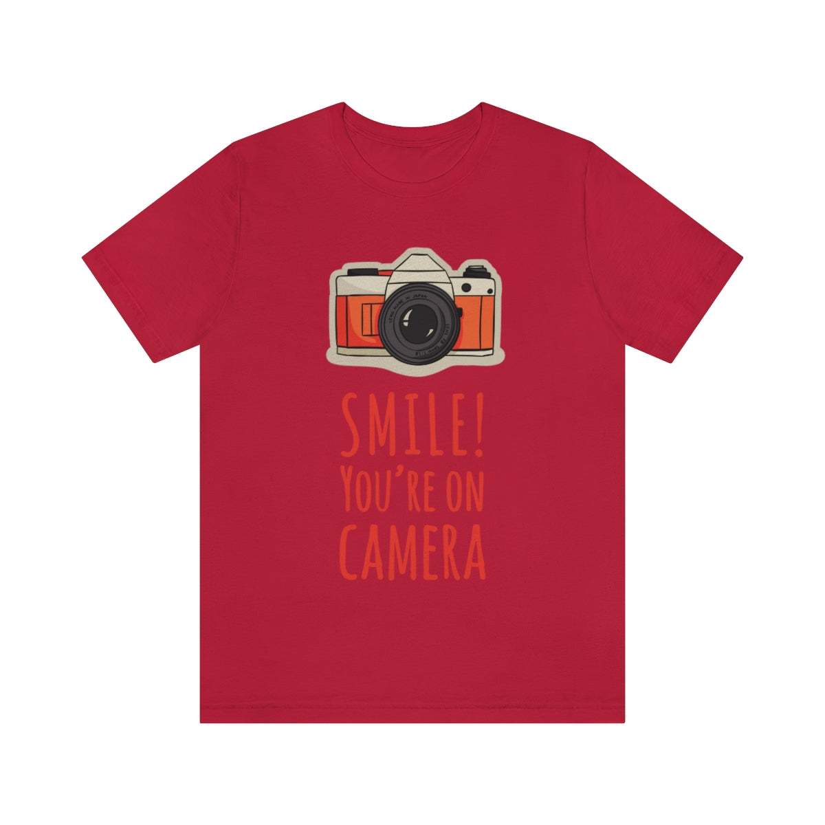 Smile! You`re on Camera Professional Photograph Surveillance Camera Unisex Jersey Short Sleeve T-Shirt Ichaku [Perfect Gifts Selection]