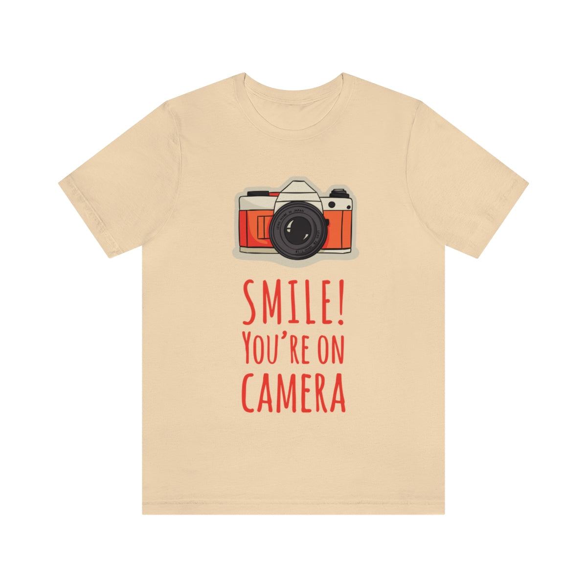 Smile! You`re on Camera Professional Photograph Surveillance Camera Unisex Jersey Short Sleeve T-Shirt Ichaku [Perfect Gifts Selection]