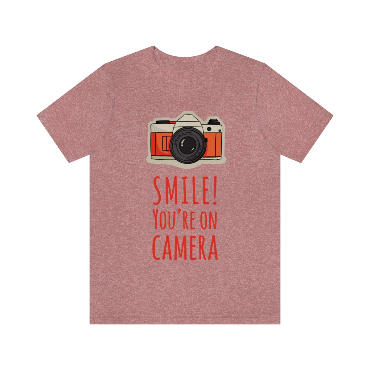 Smile! You`re on Camera Professional Photograph Surveillance Camera Unisex Jersey Short Sleeve T-Shirt Ichaku [Perfect Gifts Selection]