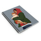 Smiling Woman with Dog Puppy Lovers Aesthetic Classic Art Spiral Notebook - Ruled Line Ichaku [Perfect Gifts Selection]