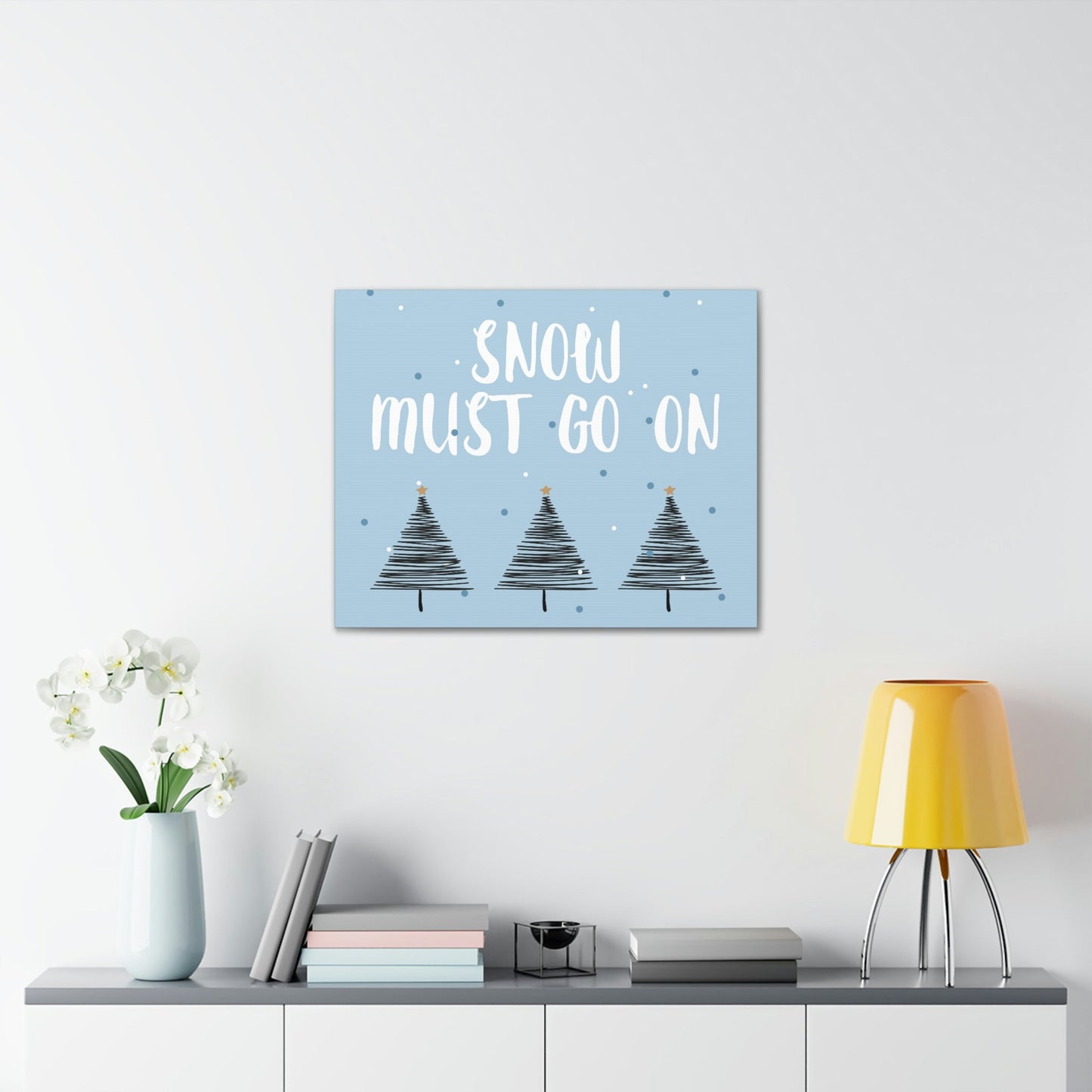 Snow Must Go On Winter Happiness Aesthetic Classic Art Canvas Gallery Wraps Ichaku [Perfect Gifts Selection]