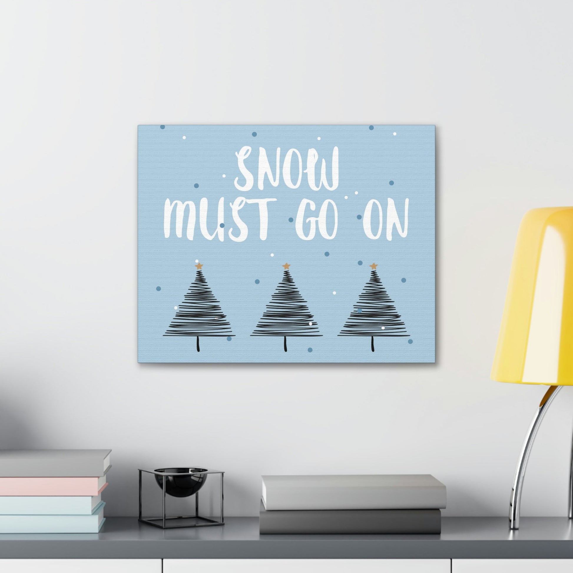 Snow Must Go On Winter Happiness Aesthetic Classic Art Canvas Gallery Wraps Ichaku [Perfect Gifts Selection]