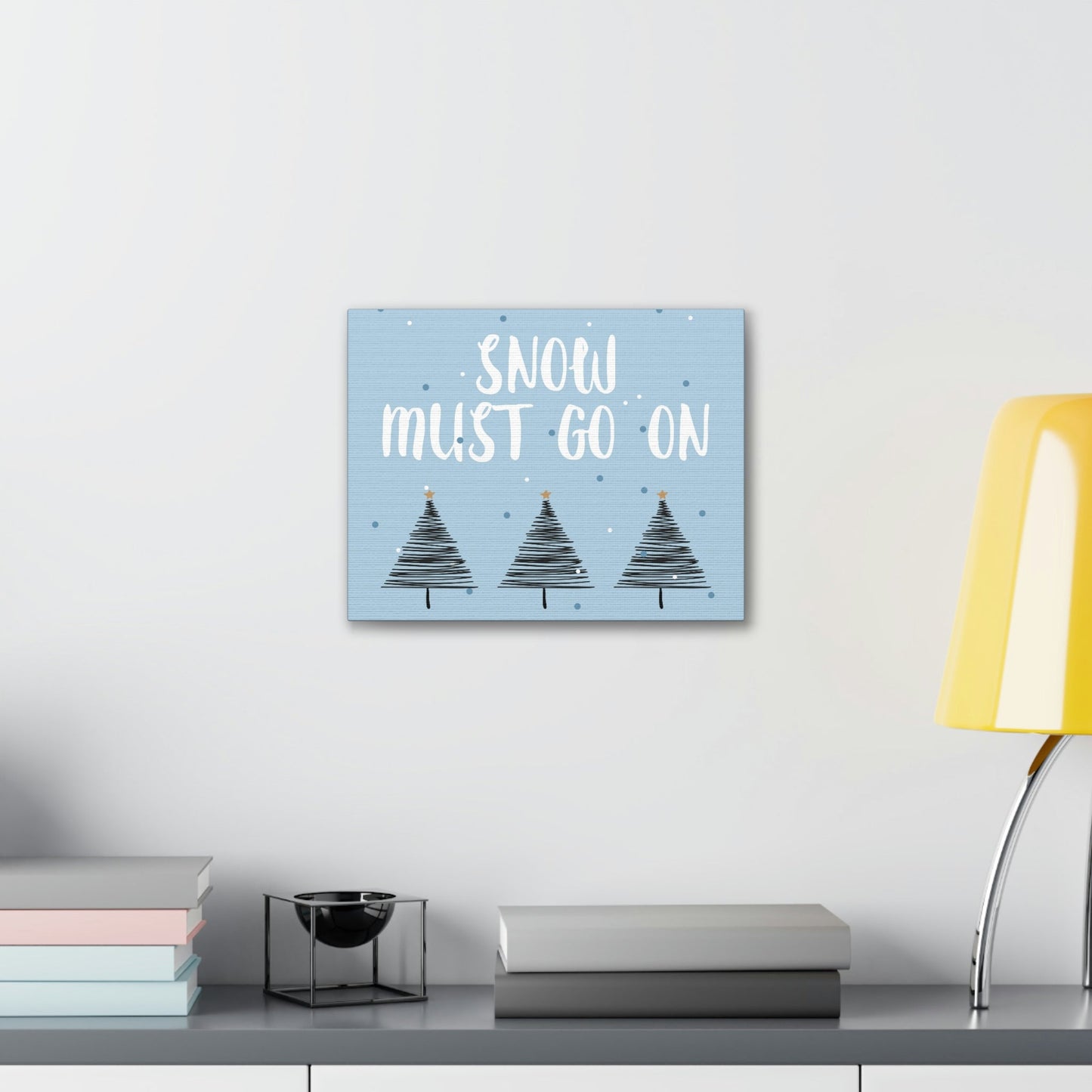 Snow Must Go On Winter Happiness Aesthetic Classic Art Canvas Gallery Wraps Ichaku [Perfect Gifts Selection]