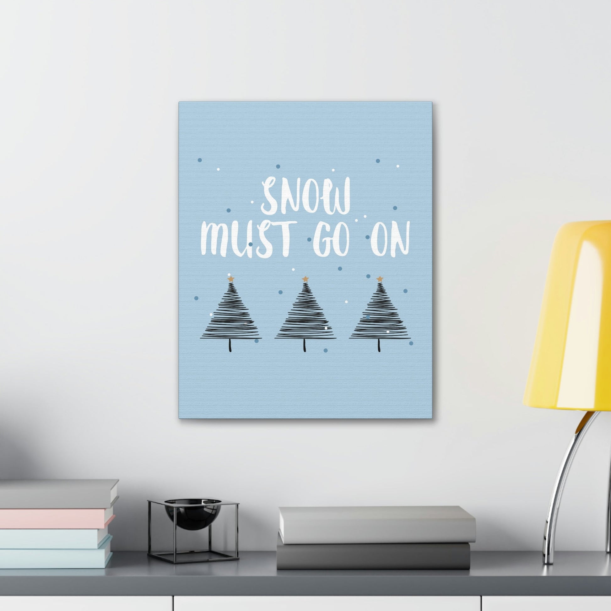 Snow Must Go On Winter Happiness Aesthetic Classic Art Canvas Gallery Wraps Ichaku [Perfect Gifts Selection]