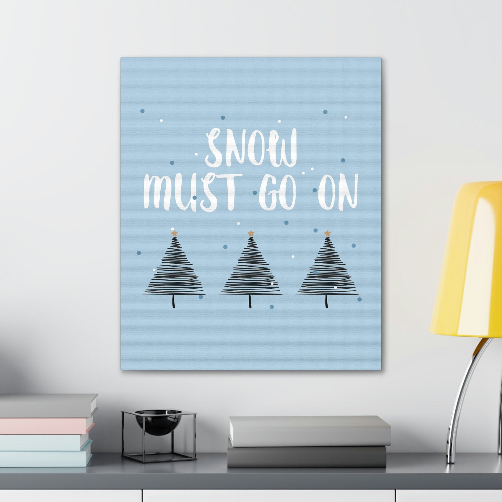 Snow Must Go On Winter Happiness Aesthetic Classic Art Canvas Gallery Wraps Ichaku [Perfect Gifts Selection]