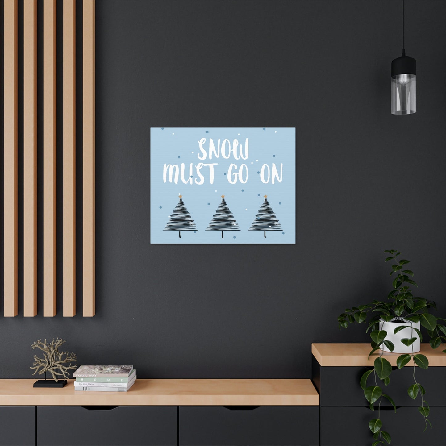 Snow Must Go On Winter Happiness Aesthetic Classic Art Canvas Gallery Wraps Ichaku [Perfect Gifts Selection]