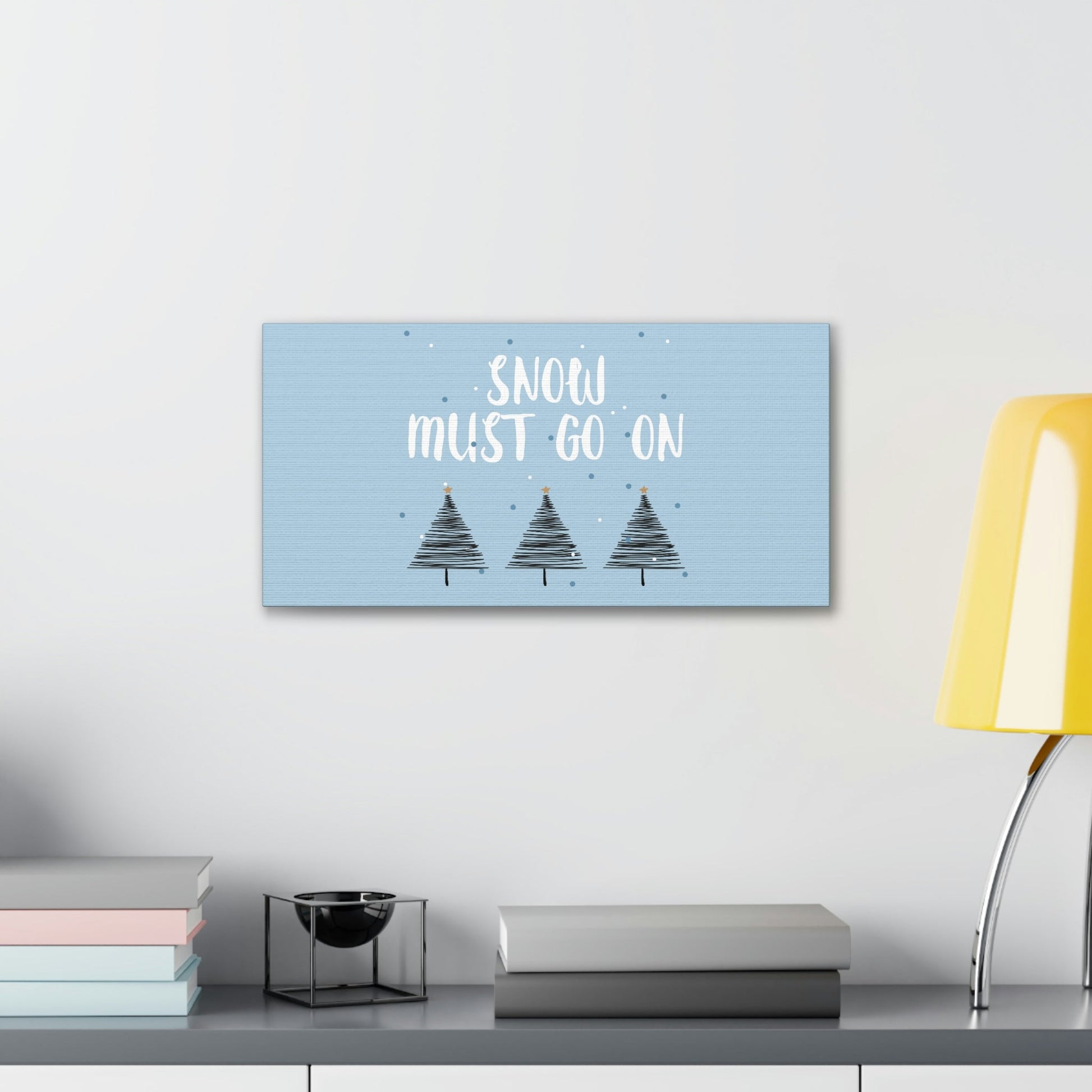 Snow Must Go On Winter Happiness Aesthetic Classic Art Canvas Gallery Wraps Ichaku [Perfect Gifts Selection]