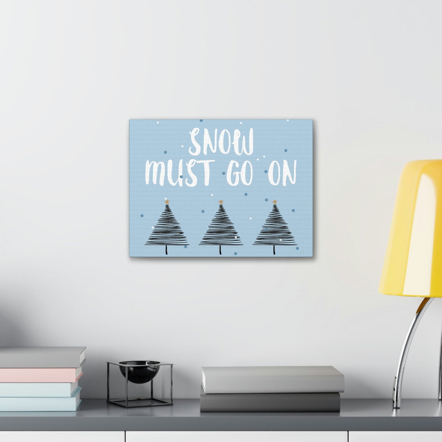 Snow Must Go On Winter Happiness Aesthetic Classic Art Canvas Gallery Wraps Ichaku [Perfect Gifts Selection]