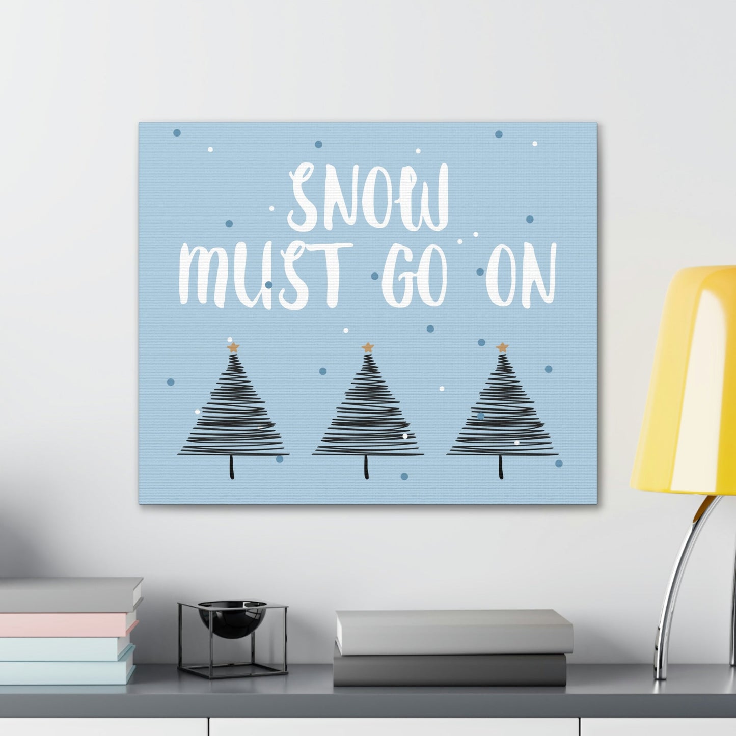 Snow Must Go On Winter Happiness Aesthetic Classic Art Canvas Gallery Wraps Ichaku [Perfect Gifts Selection]