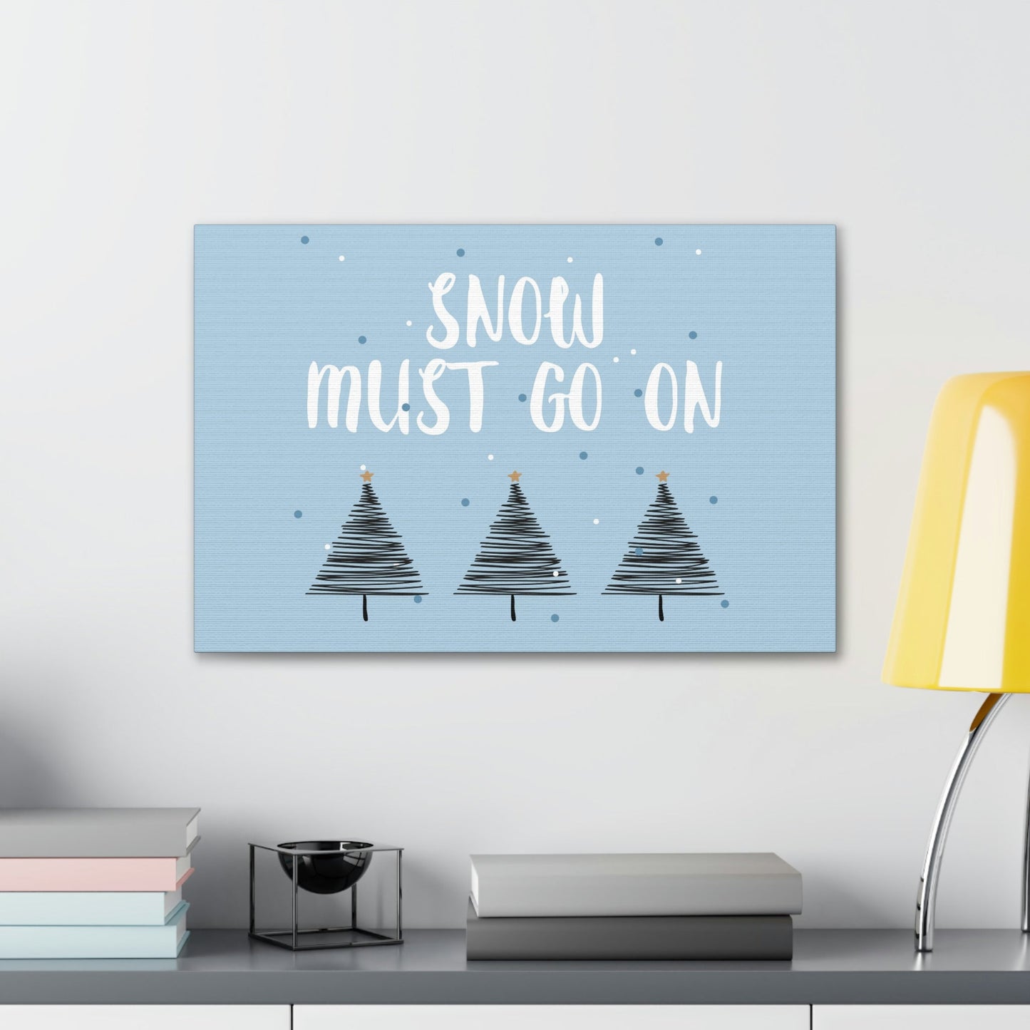 Snow Must Go On Winter Happiness Aesthetic Classic Art Canvas Gallery Wraps Ichaku [Perfect Gifts Selection]