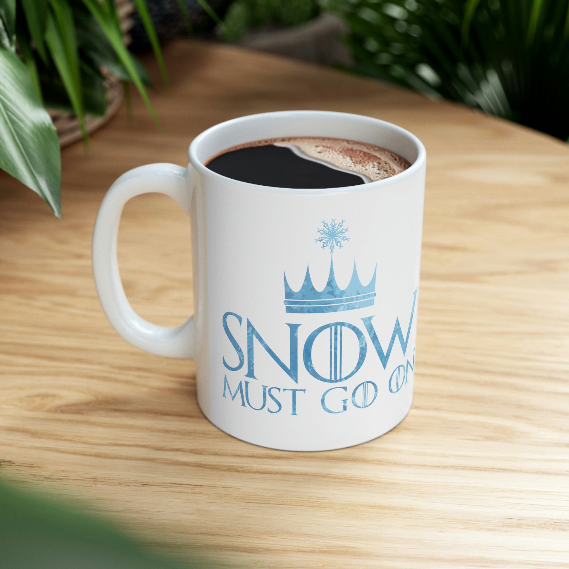 Snow Must Go On Winter Happiness Art Ceramic Mug 11oz Ichaku [Perfect Gifts Selection]