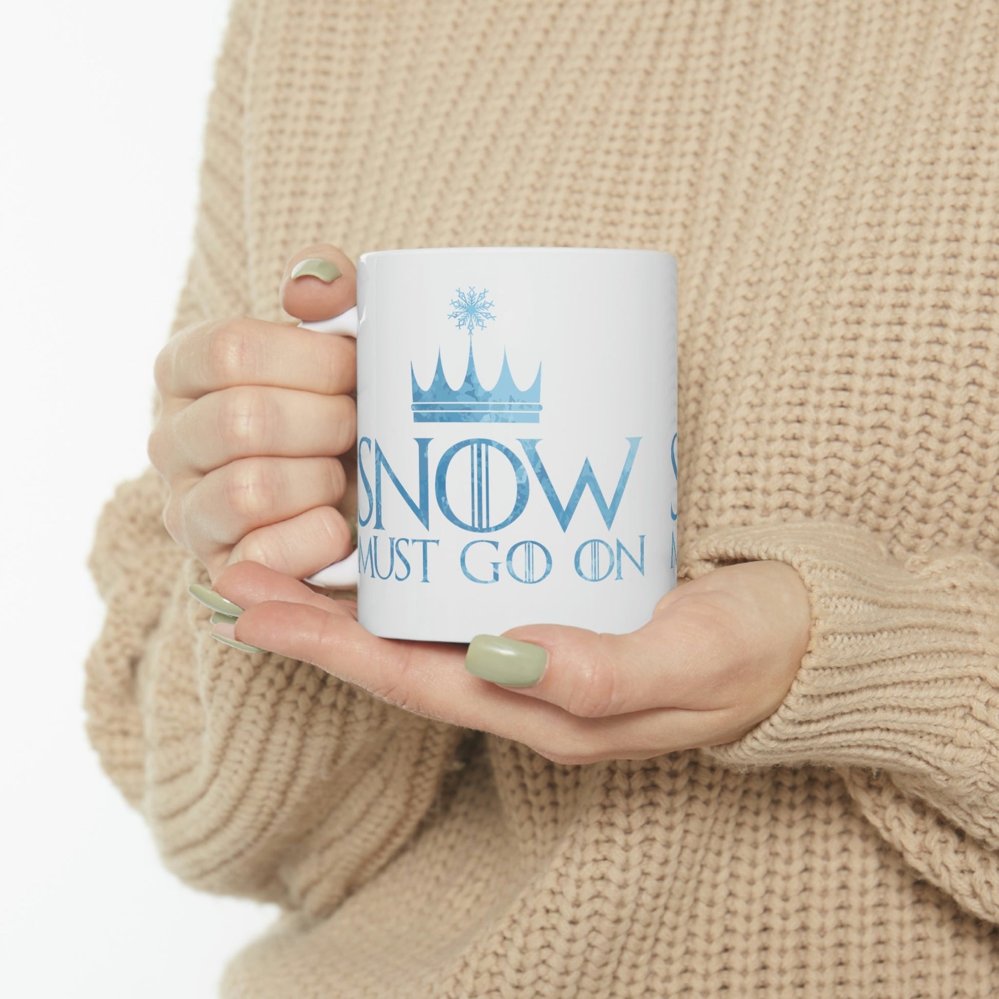 Snow Must Go On Winter Happiness Art Ceramic Mug 11oz Ichaku [Perfect Gifts Selection]