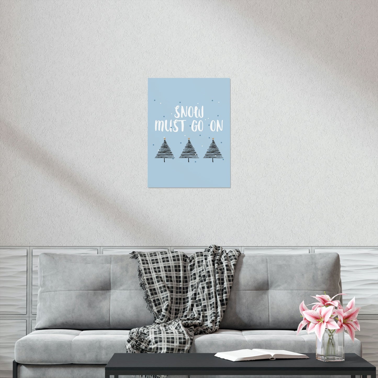 Snow Must Go On Winter Happiness Art Premium Matte Vertical Posters Ichaku [Perfect Gifts Selection]