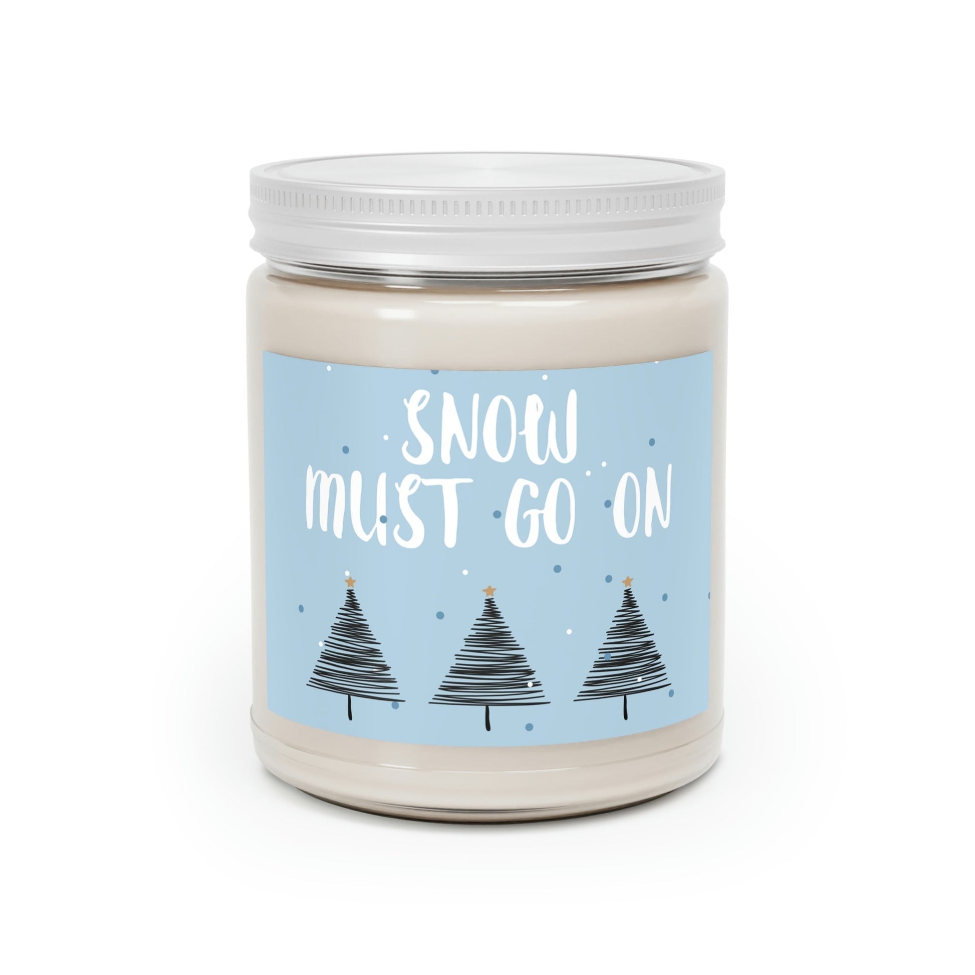 Snow Must Go On Winter Happiness Art Scented Candle Up to 60h Soy Wax 9oz Ichaku [Perfect Gifts Selection]