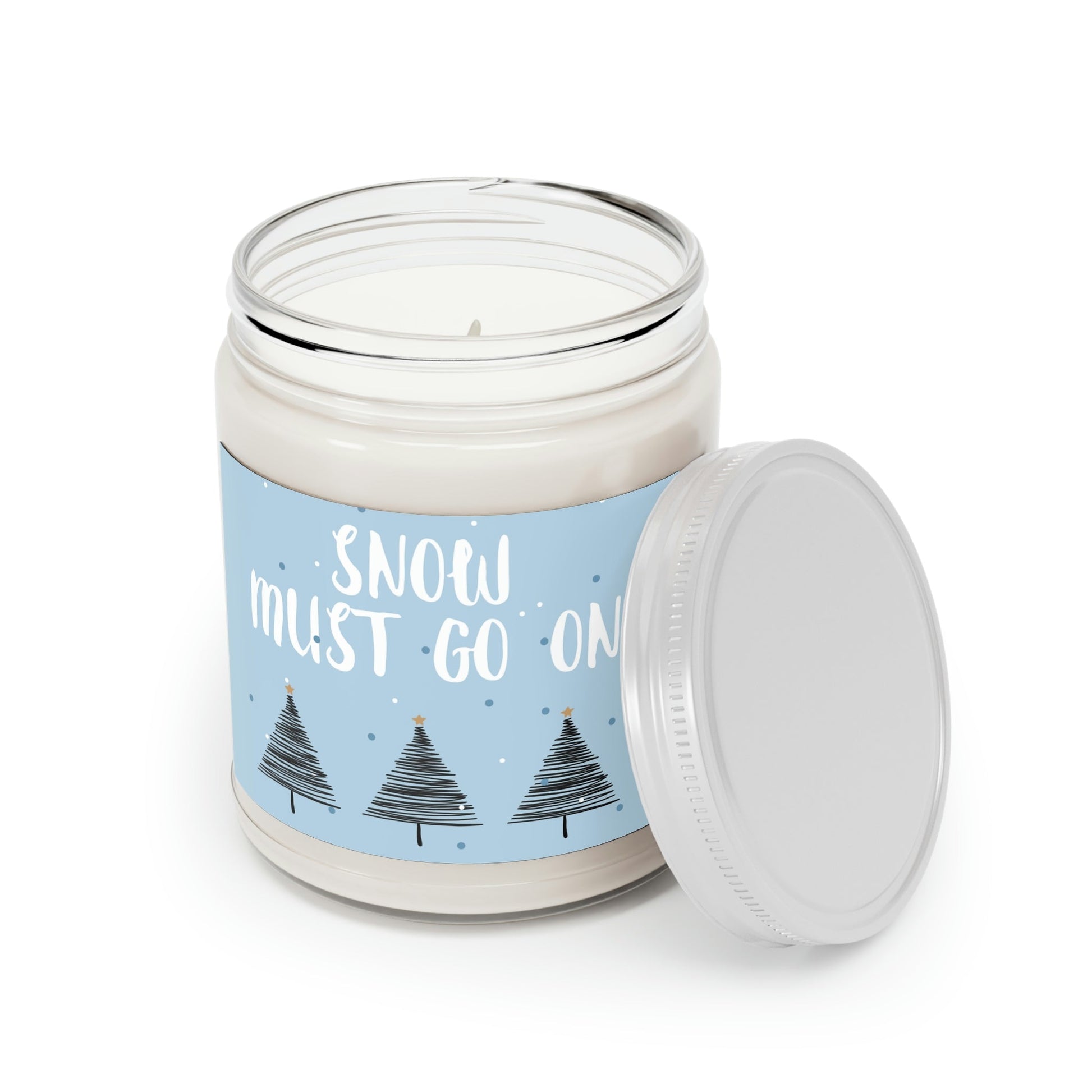 Snow Must Go On Winter Happiness Art Scented Candle Up to 60h Soy Wax 9oz Ichaku [Perfect Gifts Selection]