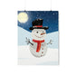 Snowman Cartoon Christmas Night Art Premium Matte Vertical Posters Ichaku [Perfect Gifts Selection]