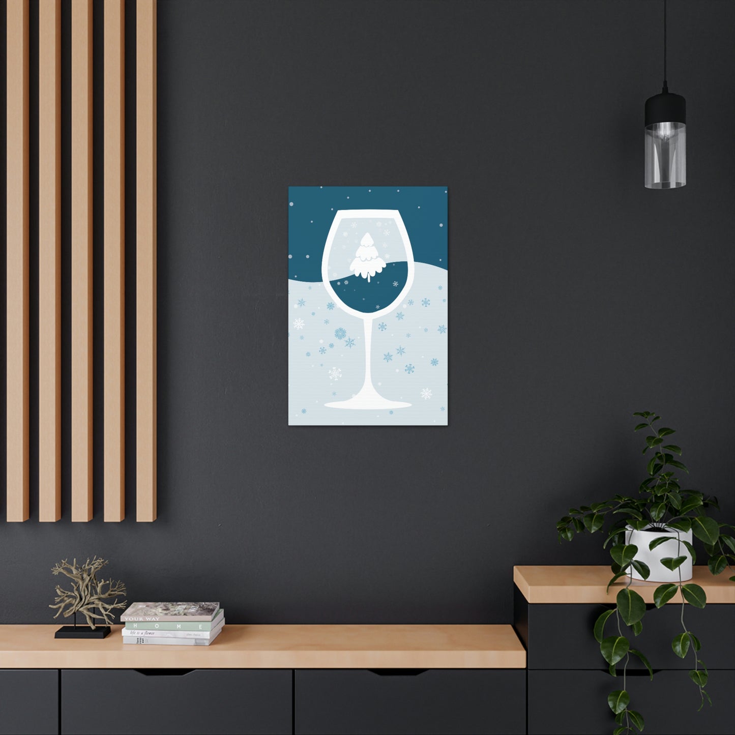 Ice Wine Winter Holidays Aesthetic Classic Art Canvas Gallery Wraps