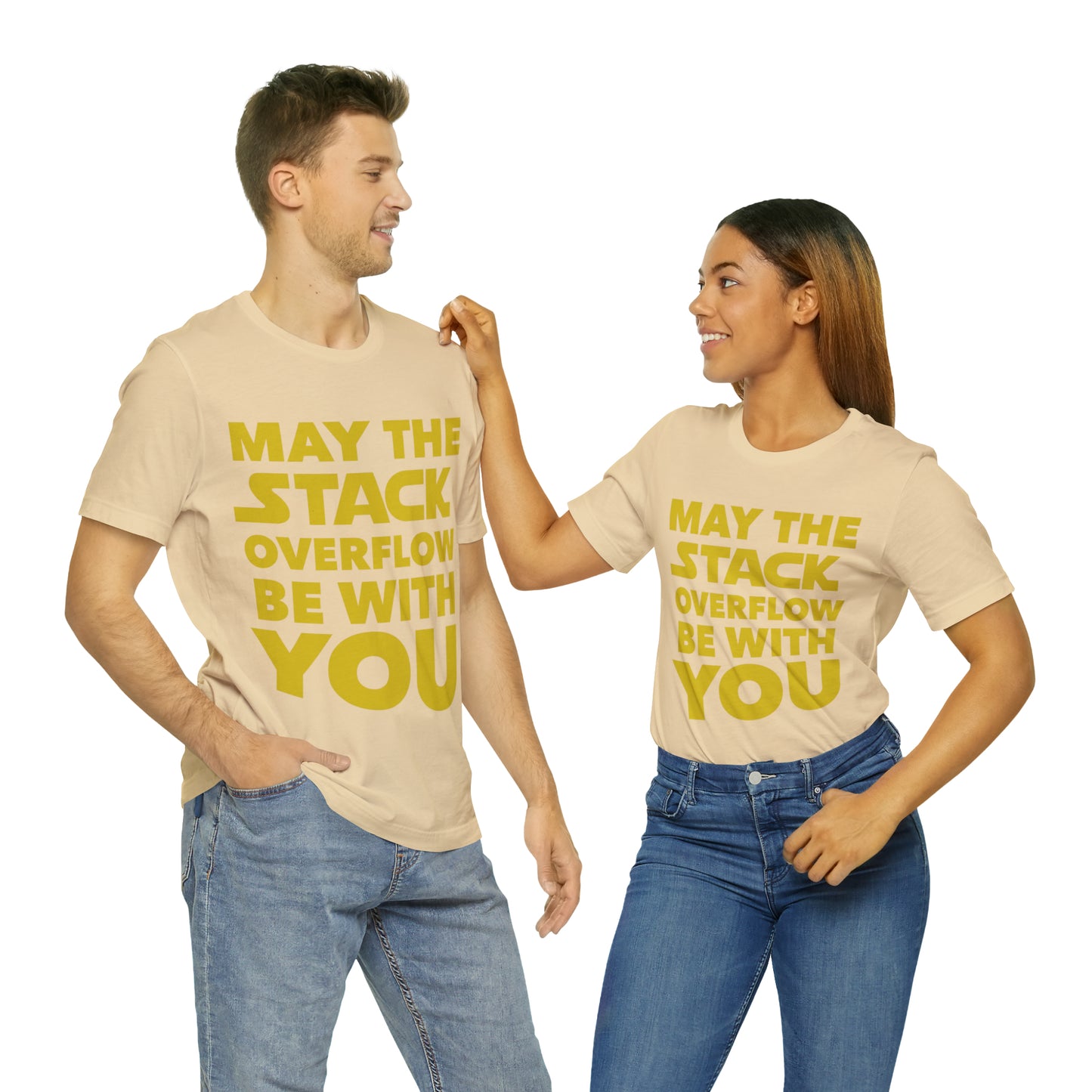 May The Stack Overflow Be With You Programming Humor Unisex Jersey Short Sleeve T-Shirt