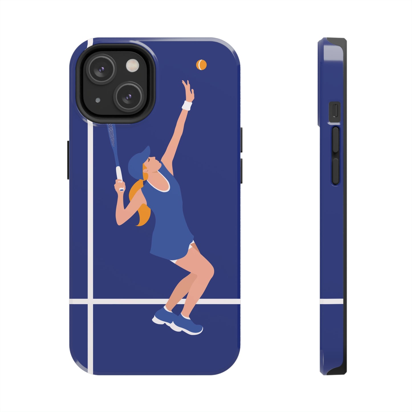 Tennis Player Blue Art Sports Team Tough Phone Cases Case-Mate