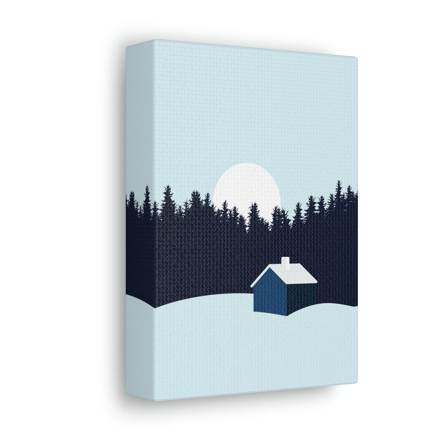 Frosty Morning Forest Minimal Aesthetic Classic Art Canvas Gallery Wraps