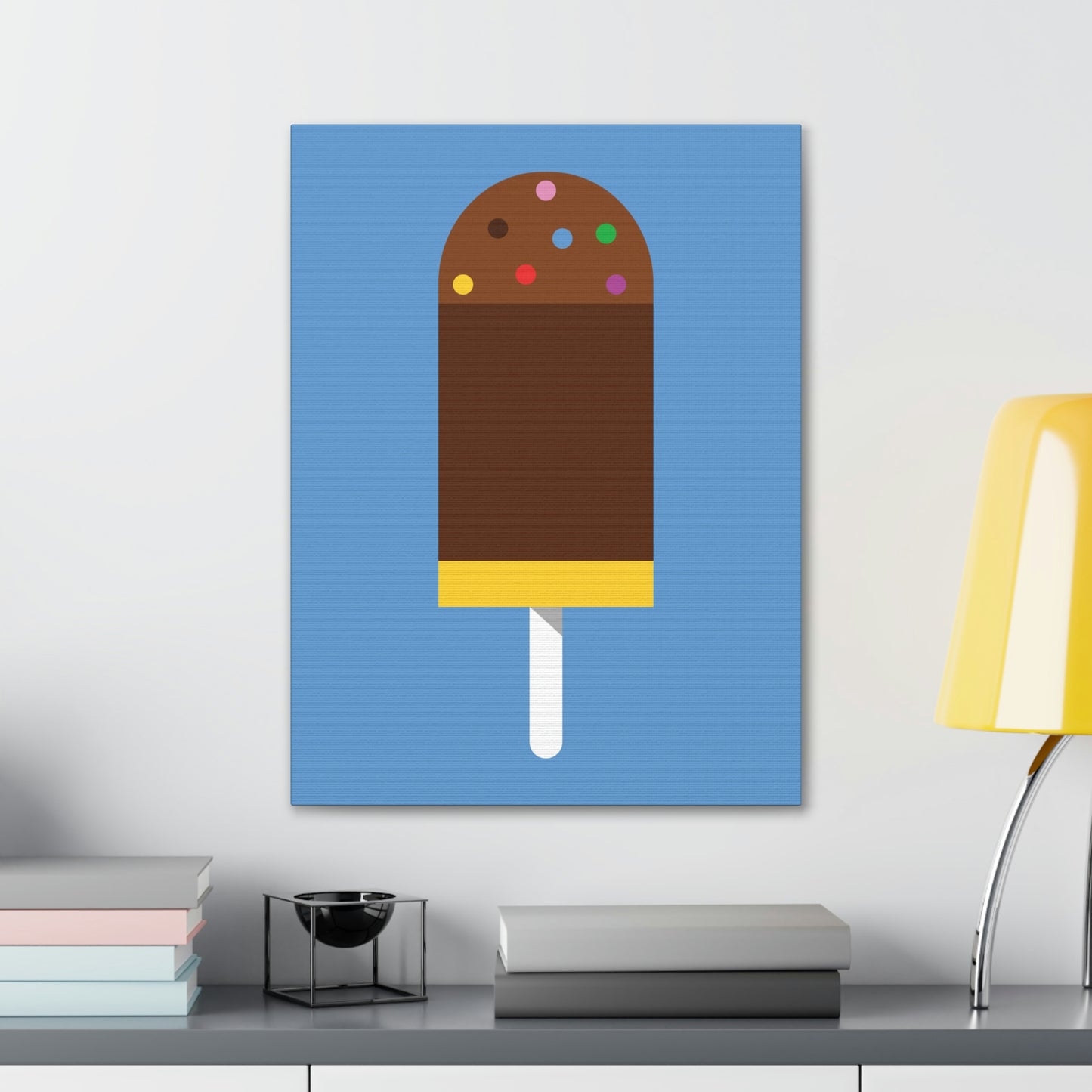 Ice Cream Lover Minimal Abstract Aesthetic Classic Art Canvas Gallery Wraps