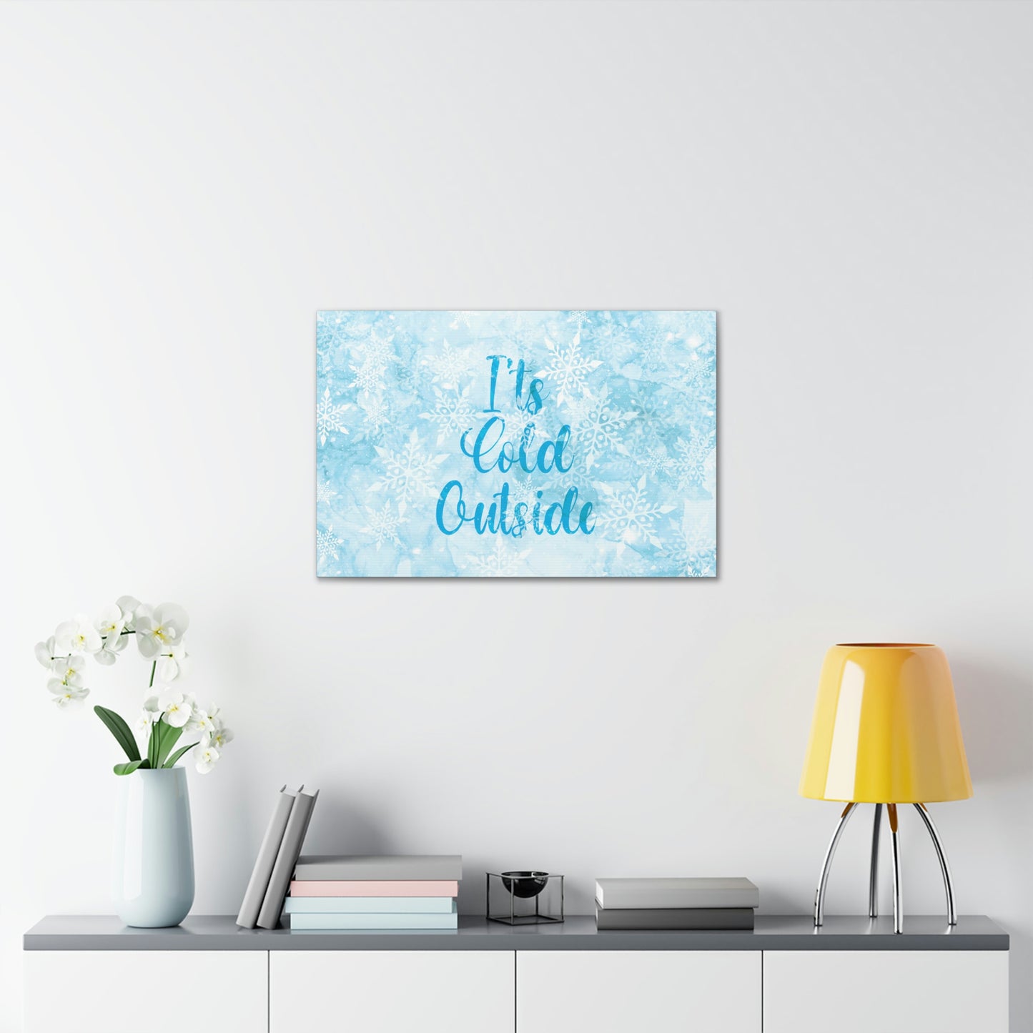 It`s Cold Outside Winter Snow Aesthetic Classic Art Canvas Gallery Wraps