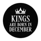 Kngs Are Born in December Happy Birthday Ergonomic Non-slip Creative Design Mouse Pad