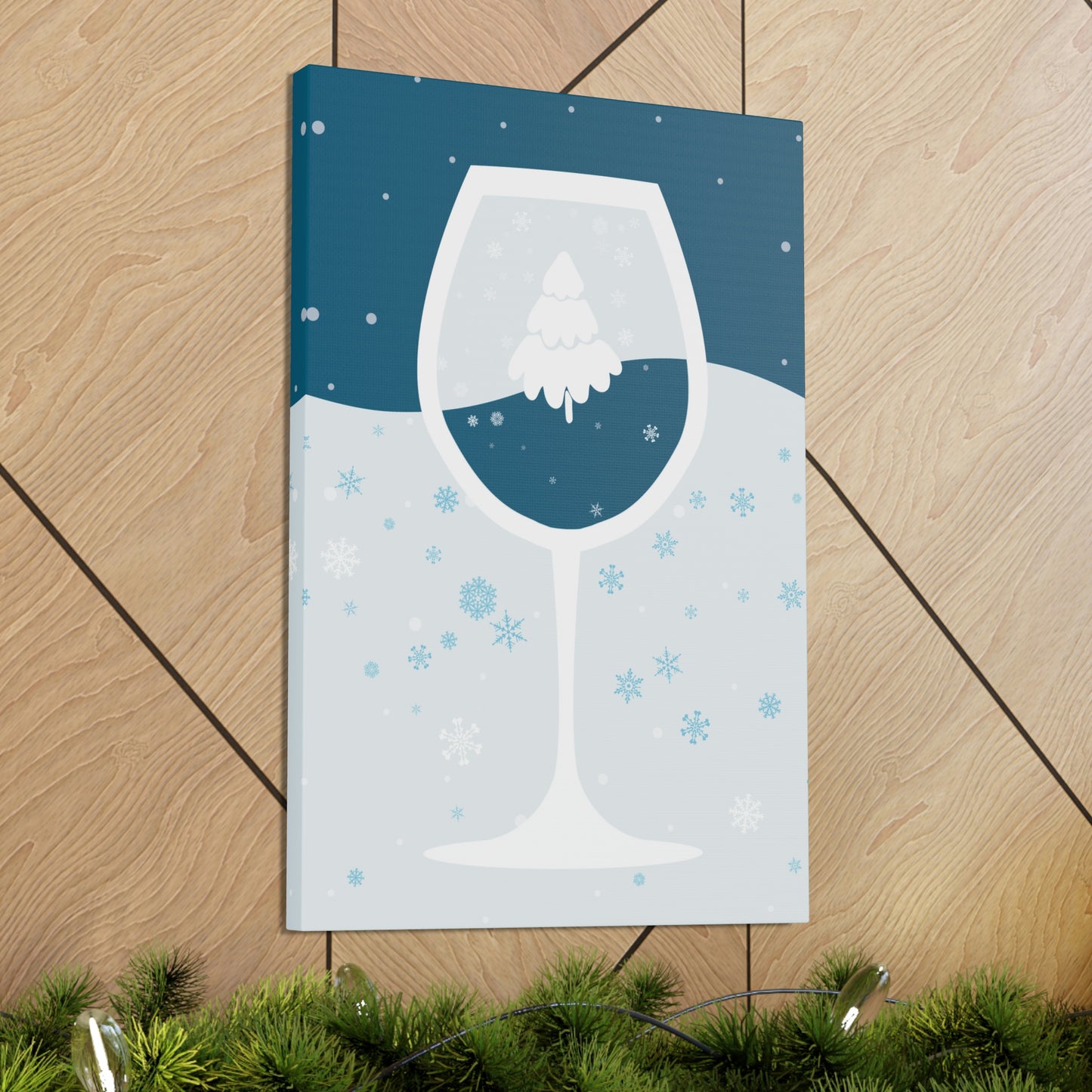 Ice Wine Winter Holidays Aesthetic Classic Art Canvas Gallery Wraps