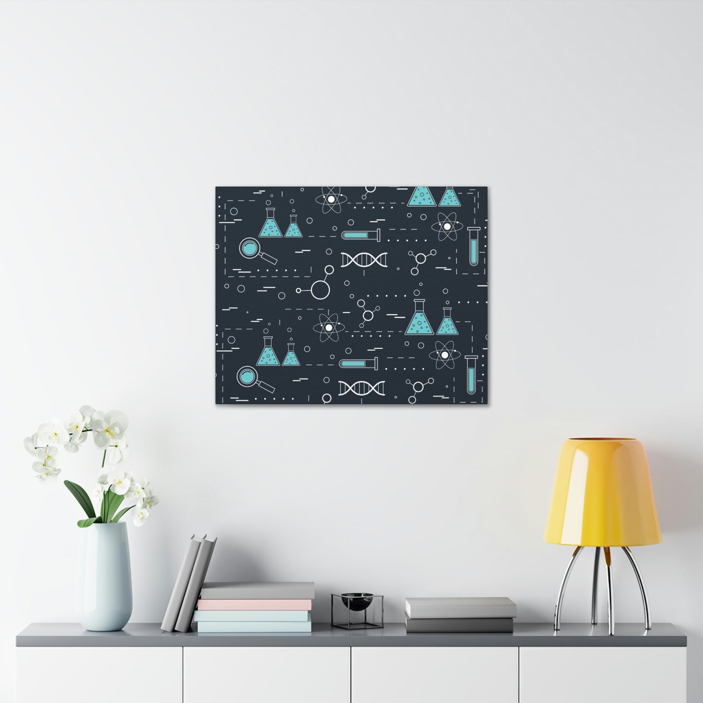 Chemistry Science Biology Pattern Scientist Educational Aesthetic Classic Art Canvas Gallery Wraps