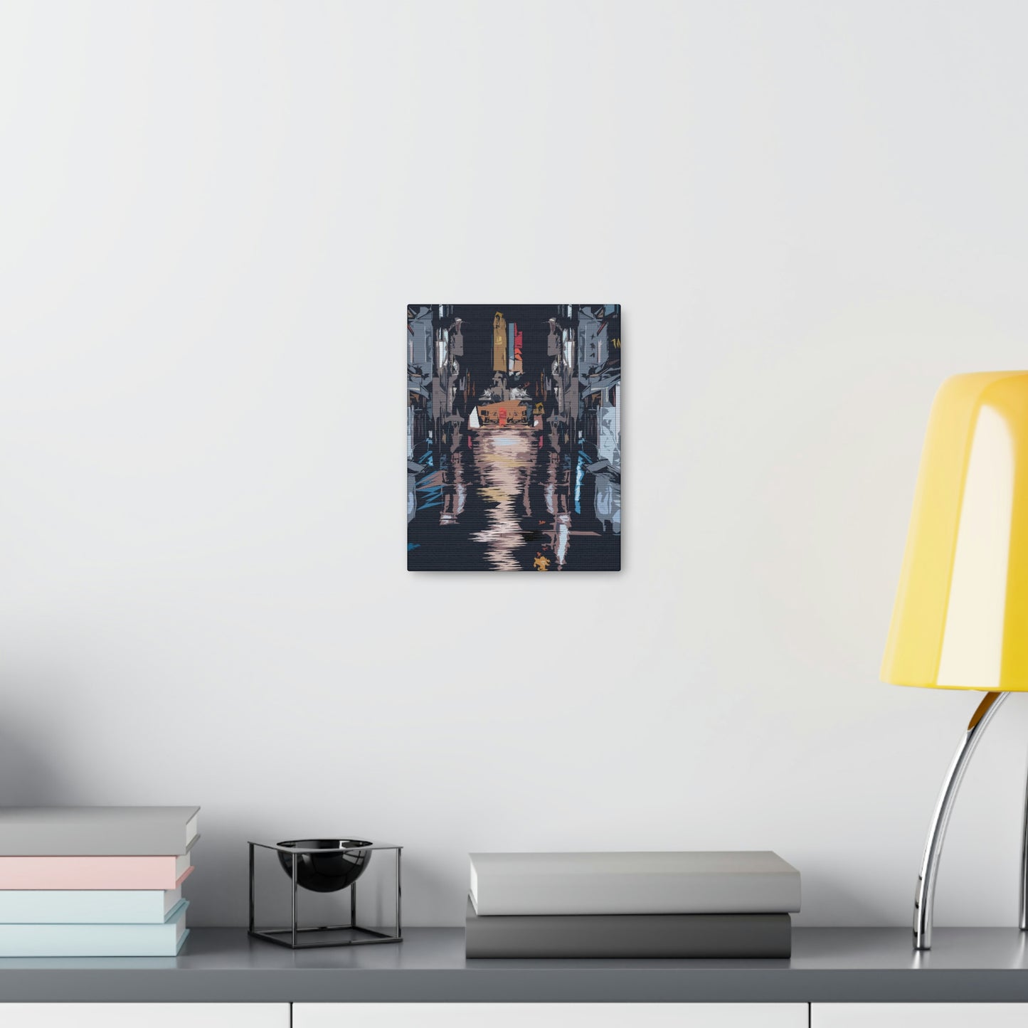 City Night Modern Abstract Classic Art Canvas Gallery Wraps