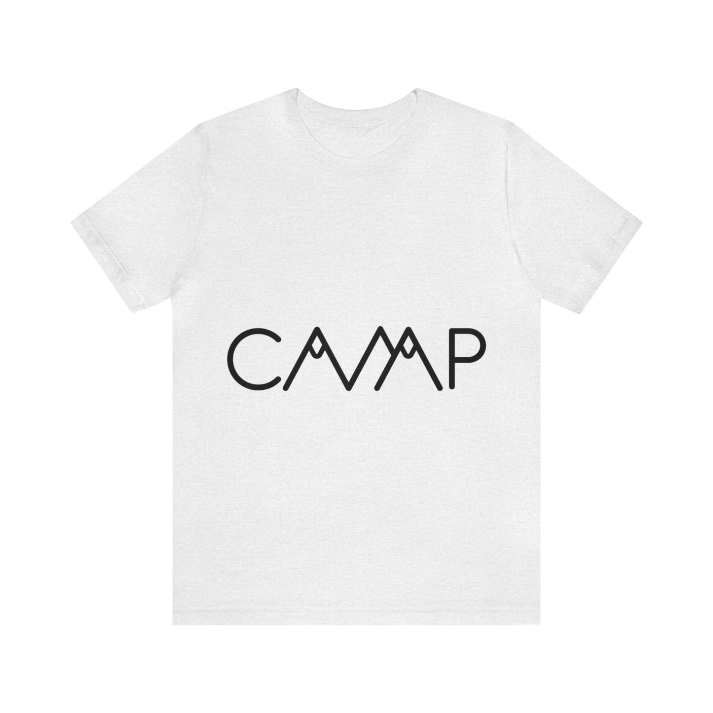 Camping Typography Minimal Art Unisex Jersey Short Sleeve T-Shirt