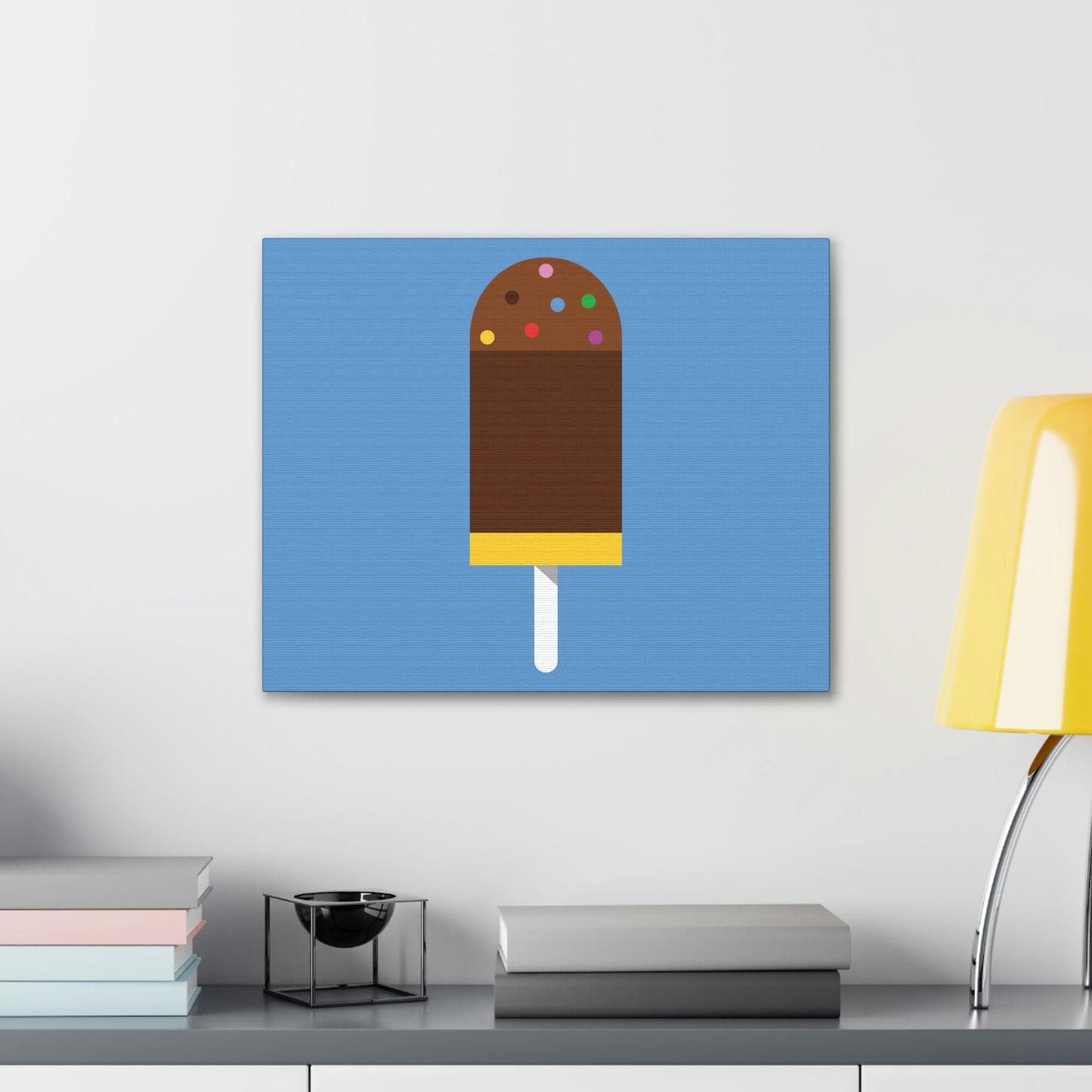 Ice Cream Lover Minimal Abstract Aesthetic Classic Art Canvas Gallery Wraps