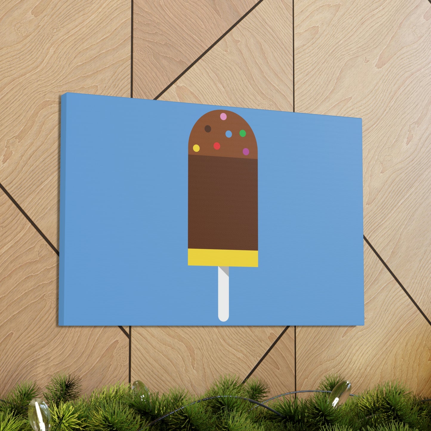 Ice Cream Lover Minimal Abstract Aesthetic Classic Art Canvas Gallery Wraps