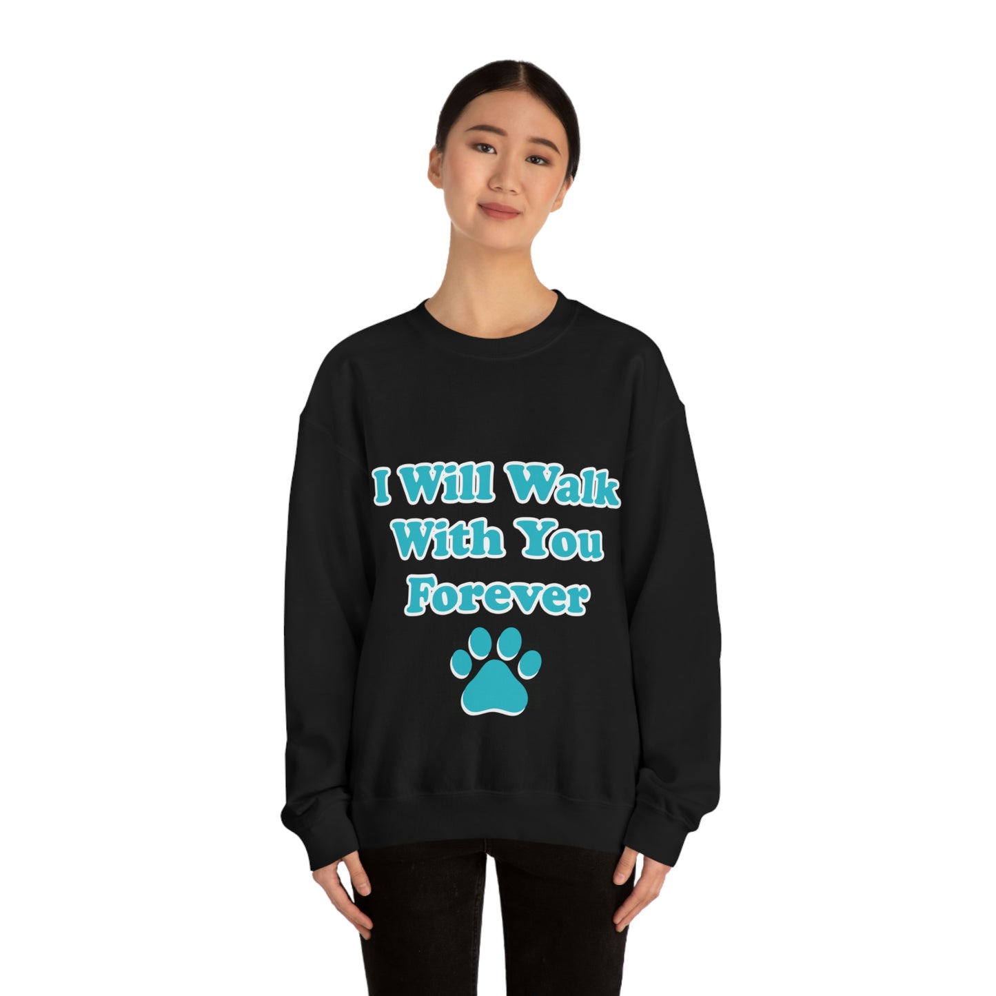 I Will Walk With You Forever Cat Lover Unisex Heavy Blend™ Crewneck Sweatshirt