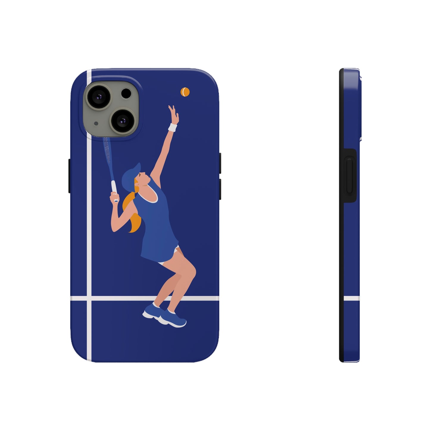 Tennis Player Blue Art Sports Team Tough Phone Cases Case-Mate