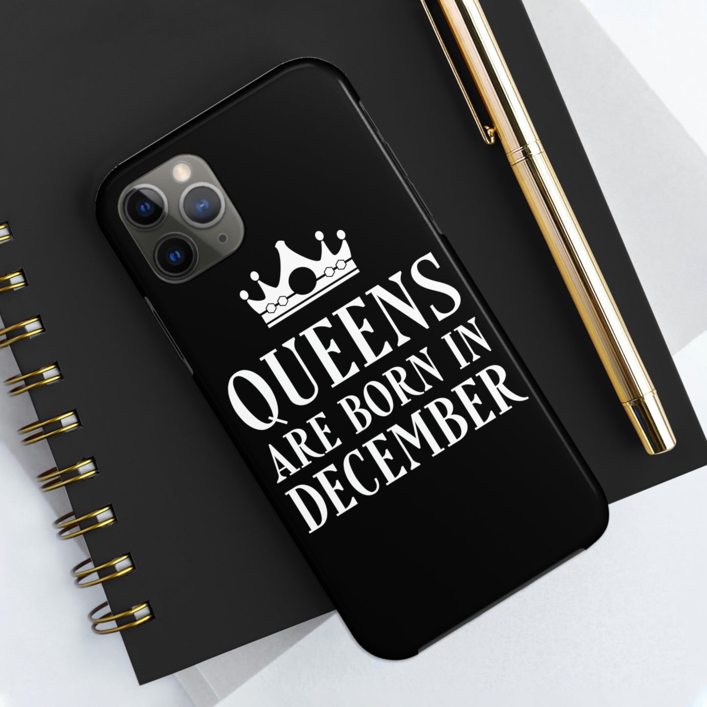 Queens Are Born in December Happy Birthday Tough Phone Cases Case-Mate