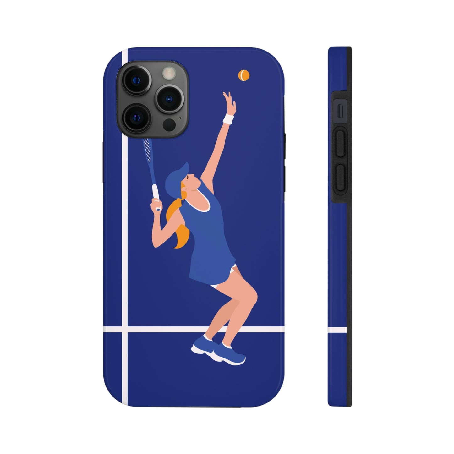 Tennis Player Blue Art Sports Team Tough Phone Cases Case-Mate