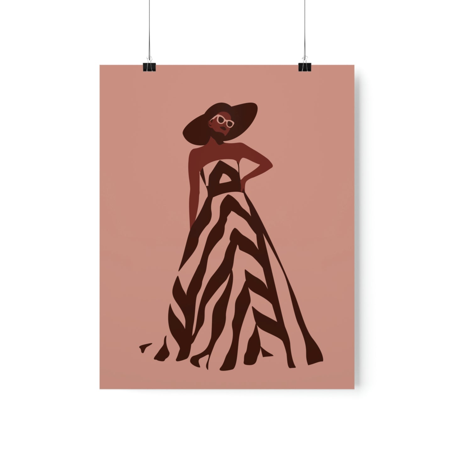 Retro Movies Woman in Dress Vintage Film Lover Art Premium Matte Vertical Posters