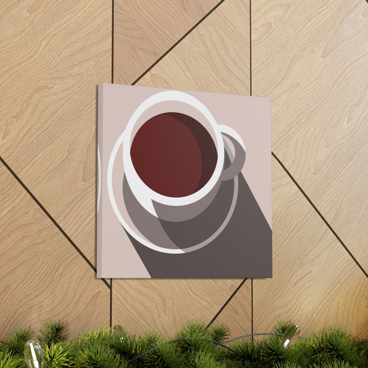 Cup Of Coffee Minimal Art Aesthetic Beige Aesthetic Classic Art Canvas Gallery Wraps