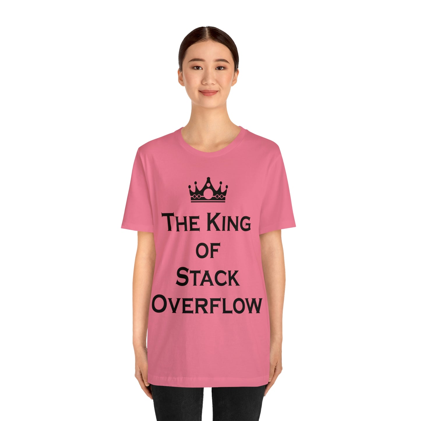 The King of Stack Overflow IT Funny Coding Unisex Jersey Short Sleeve T-Shirt