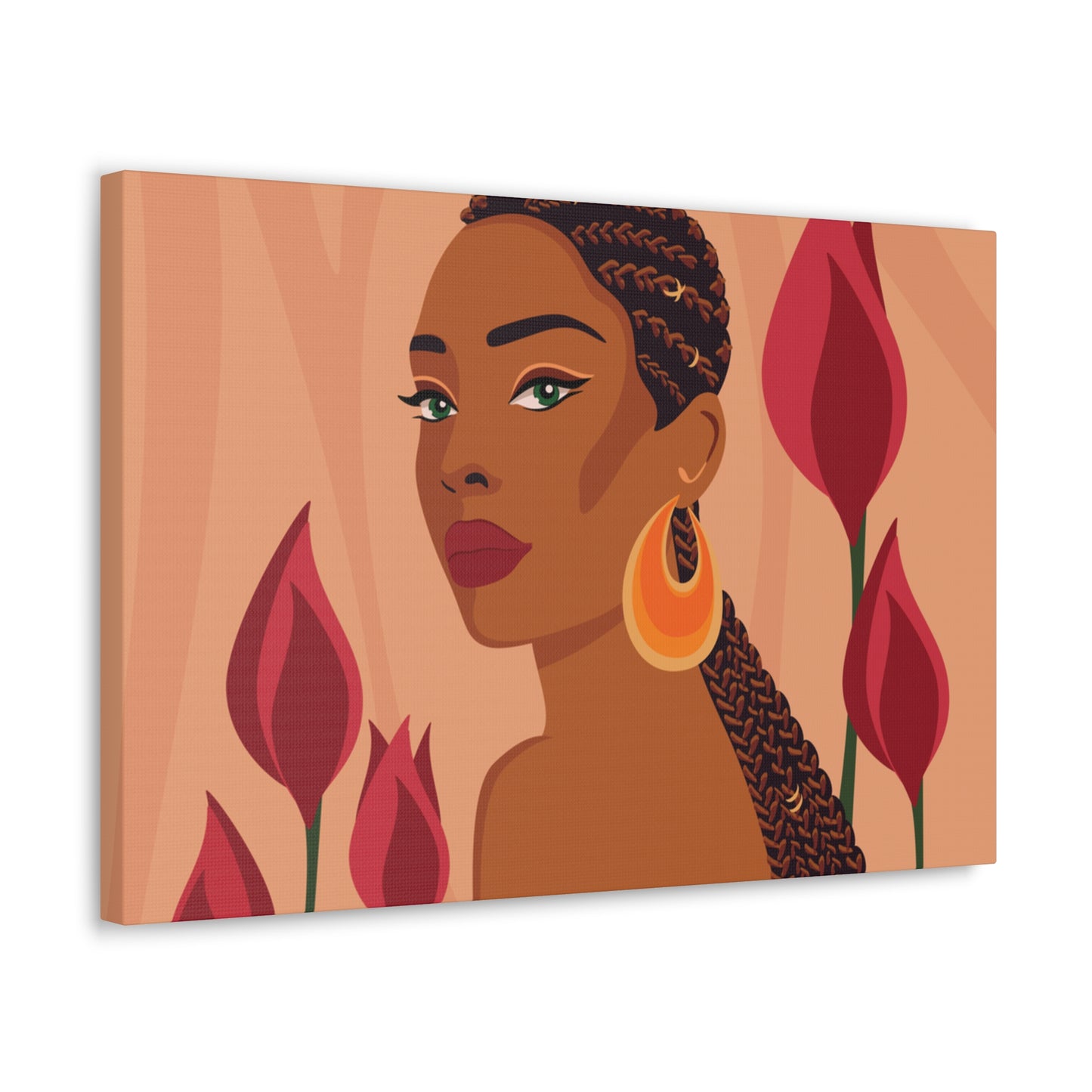 Bloom Spring Vibes Woman Roses Aesthetic Art Canvas Gallery Wraps