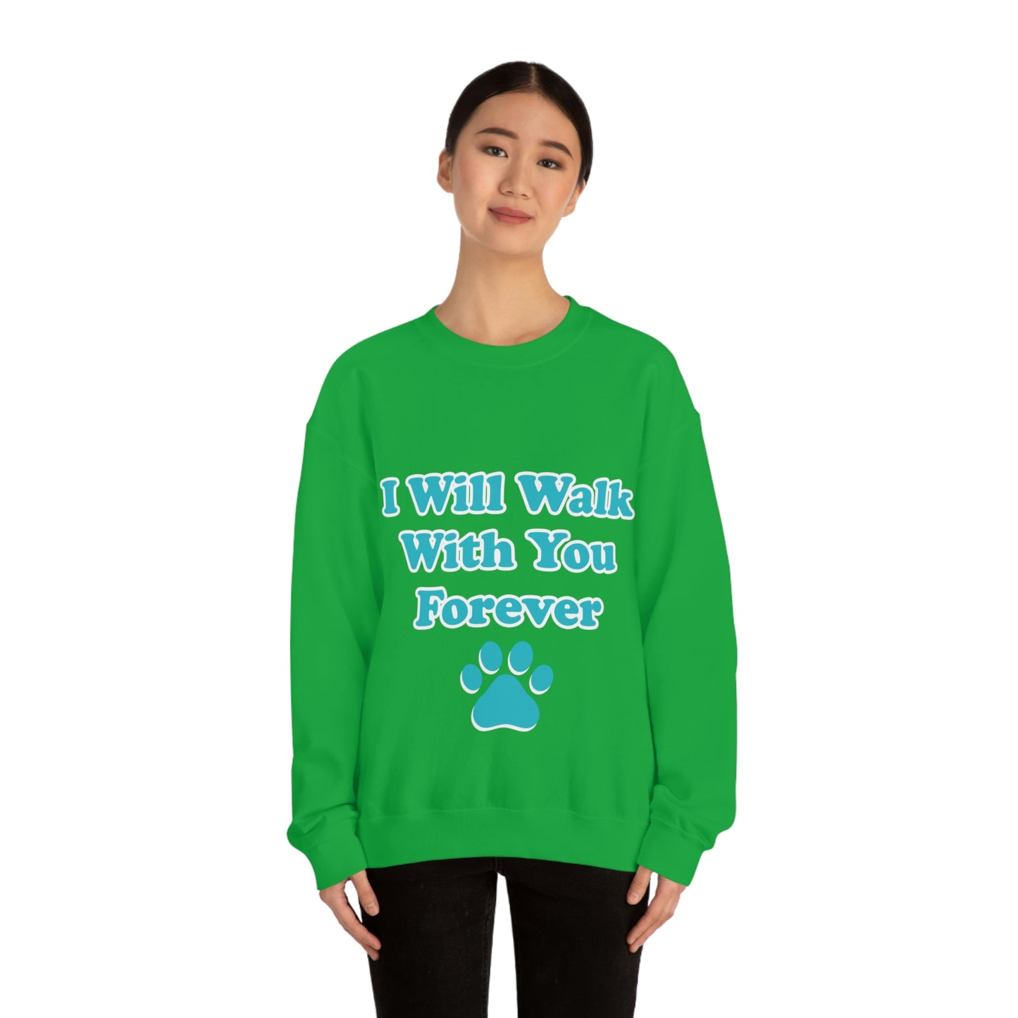 I Will Walk With You Forever Cat Lover Unisex Heavy Blend™ Crewneck Sweatshirt