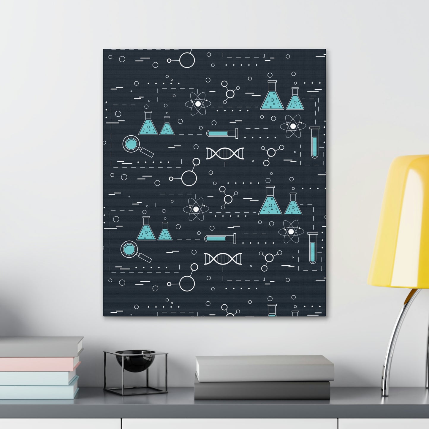 Chemistry Science Biology Pattern Scientist Educational Aesthetic Classic Art Canvas Gallery Wraps