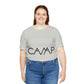 Camping Typography Minimal Art Unisex Jersey Short Sleeve T-Shirt