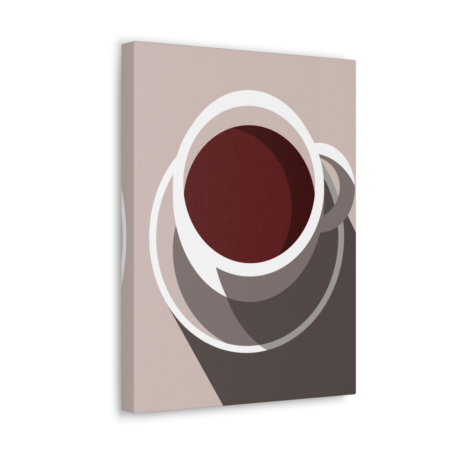 Cup Of Coffee Minimal Art Aesthetic Beige Aesthetic Classic Art Canvas Gallery Wraps