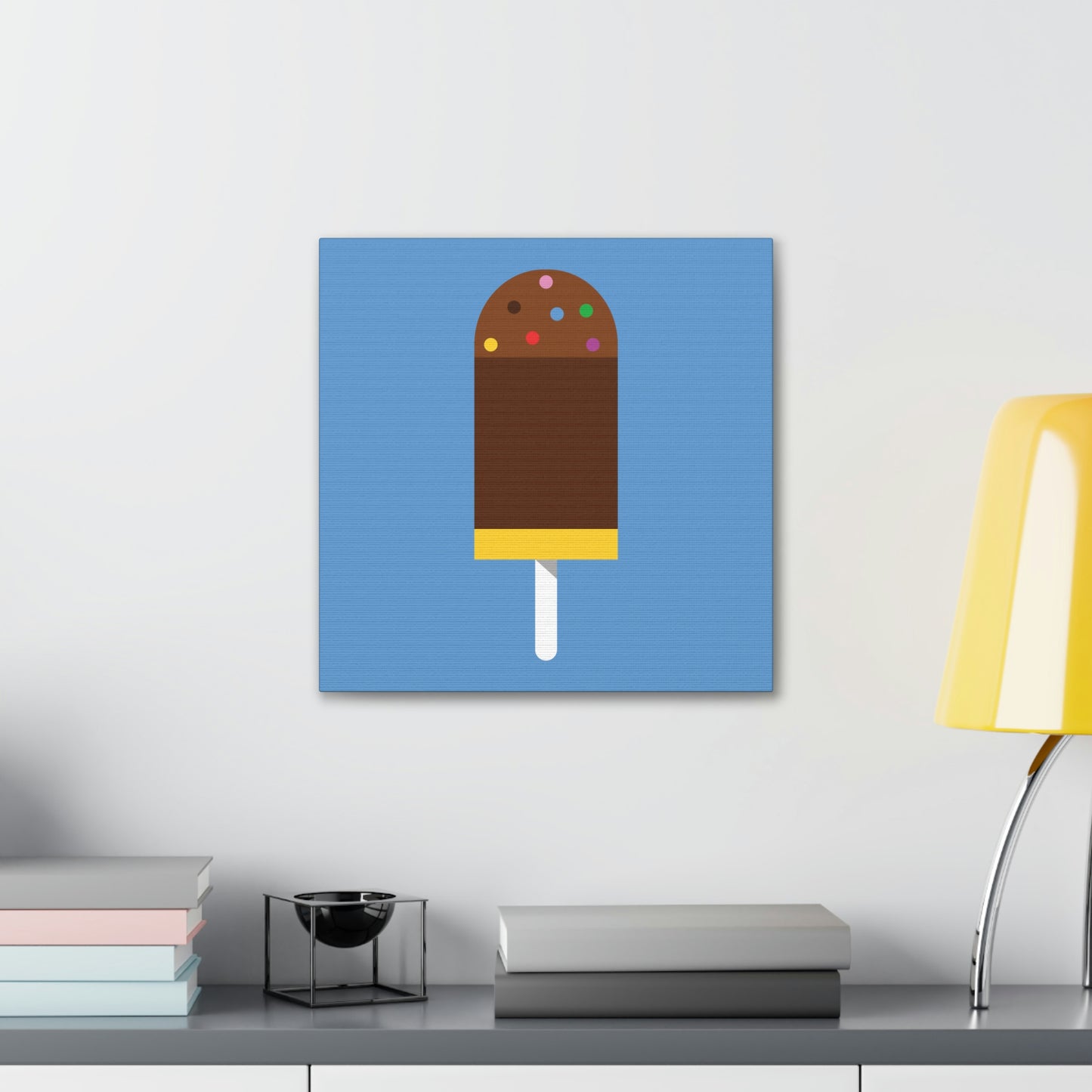 Ice Cream Lover Minimal Abstract Aesthetic Classic Art Canvas Gallery Wraps