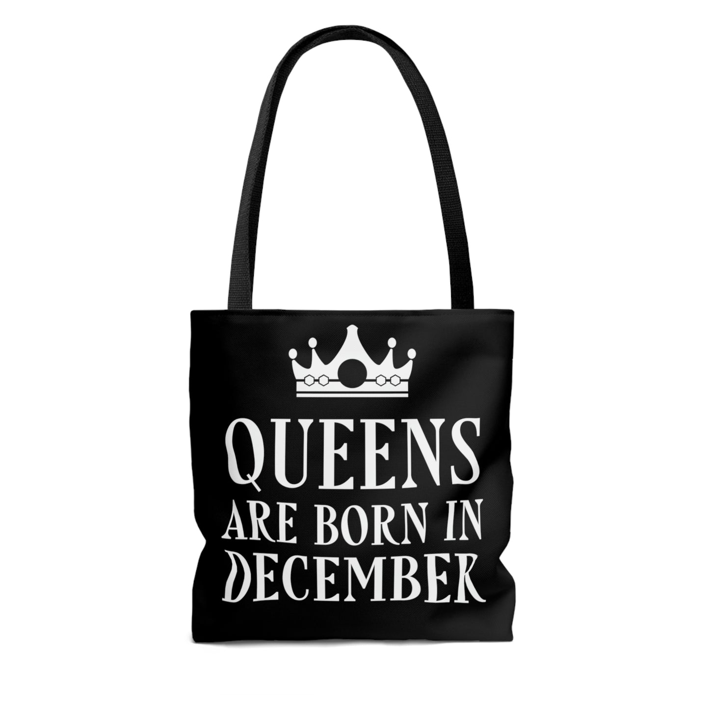 Queens Are Born in December Happy Birthday AOP Tote Bag