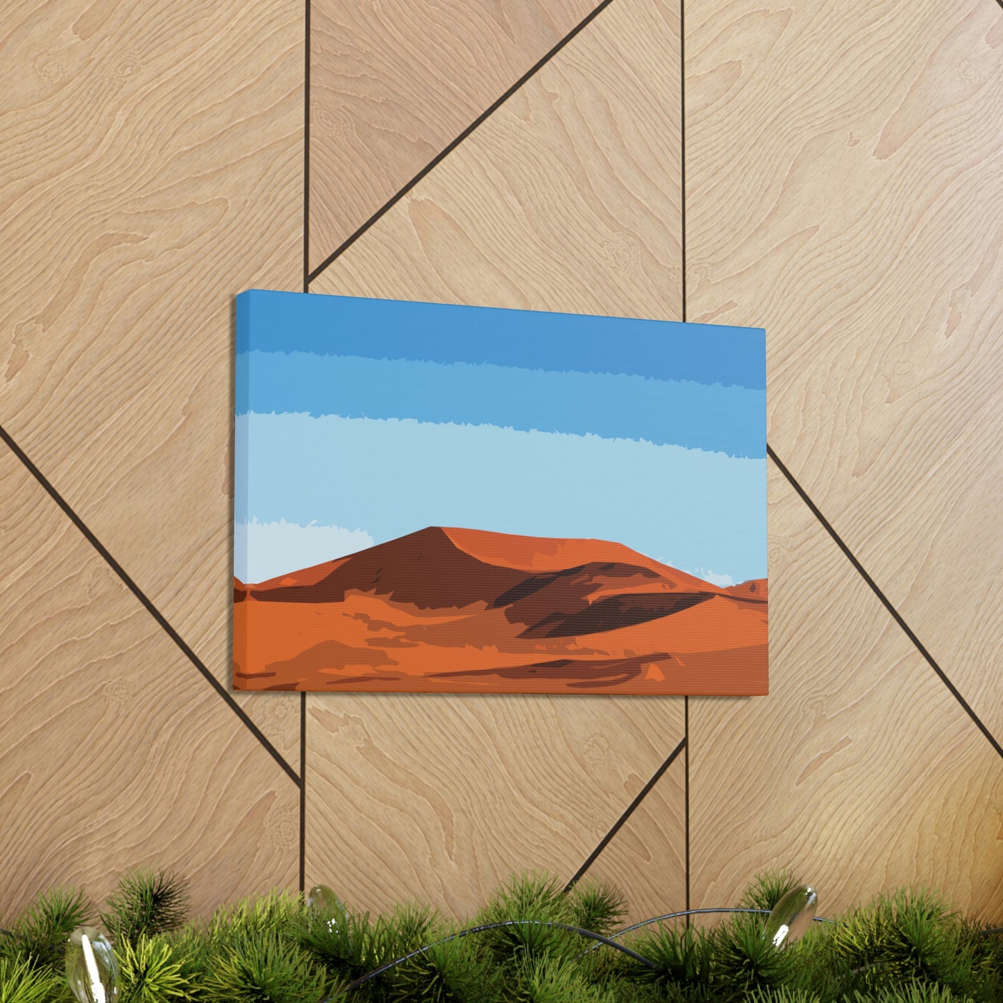 Landscape Desert Orange Sand Abstract Nature Modern Aesthetics Aesthetic Classic Art Canvas Gallery Wraps