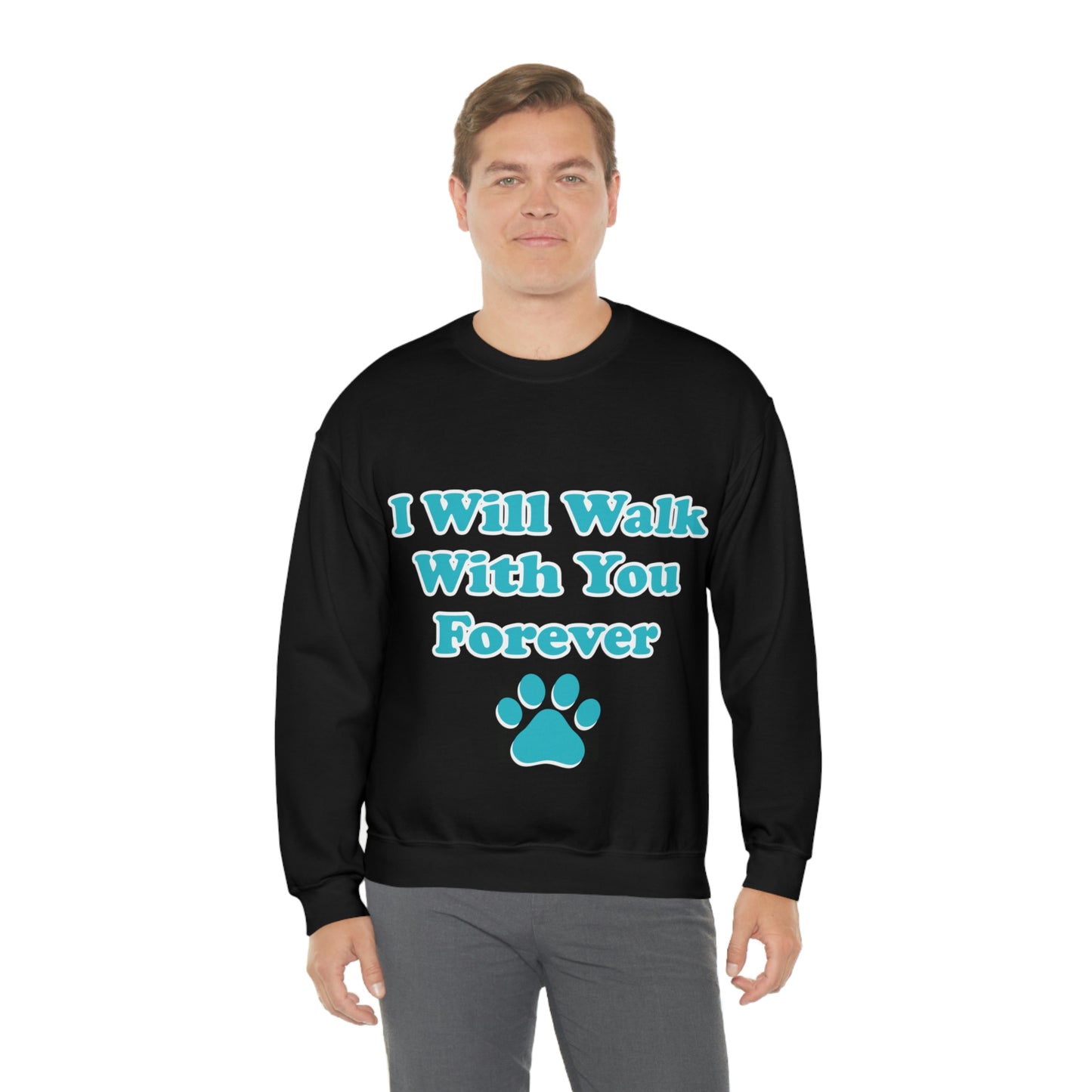 I Will Walk With You Forever Cat Lover Unisex Heavy Blend™ Crewneck Sweatshirt